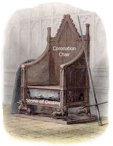 image: Coronation Throne with Stone of Scone underneath