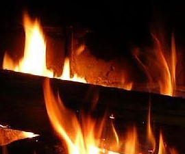 image: log burning
