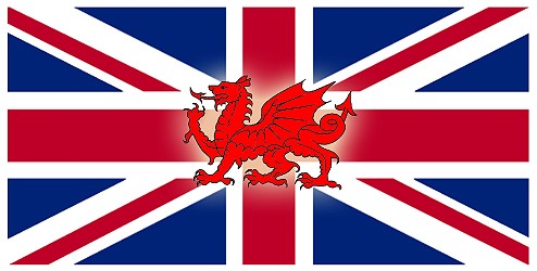 Union Flag with Wales represented